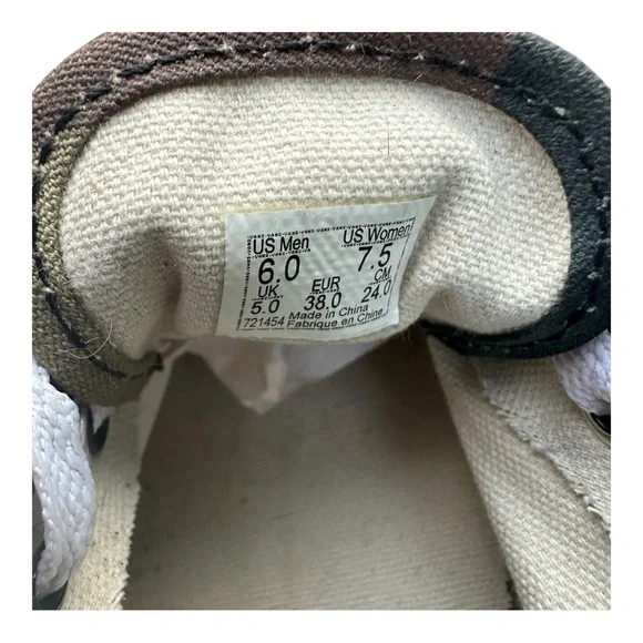 Vans‎ Authentic Camo Sneakers - Green and Brown Woman’s 7.5/Mens 6 - Picture 9 of 9